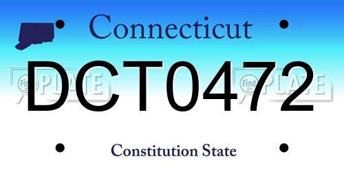 DCT0472 Connecticut License Plate