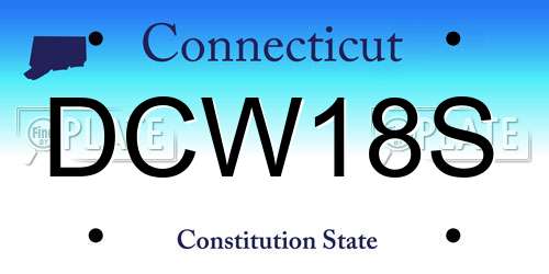 DCW18S Connecticut License Plate