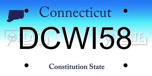 DCWI58 Connecticut License Plate