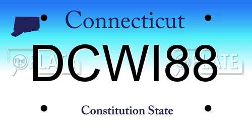 DCWI88 Connecticut License Plate