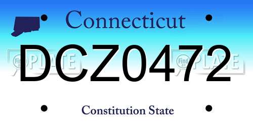 DCZ0472 Connecticut License Plate