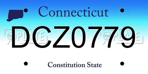 DCZ0779 Connecticut License Plate