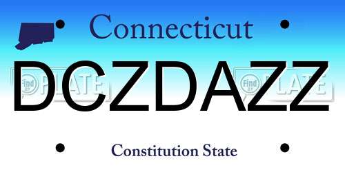 DCZDAZZ Connecticut License Plate