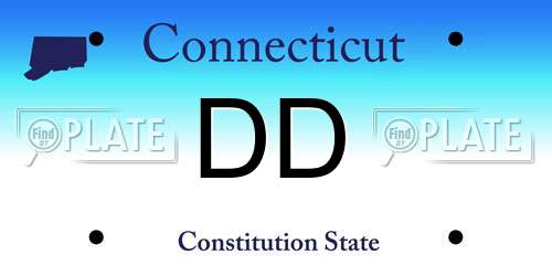 DD Connecticut License Plate