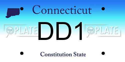 DD1 Connecticut License Plate