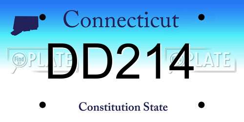 DD214 Connecticut License Plate