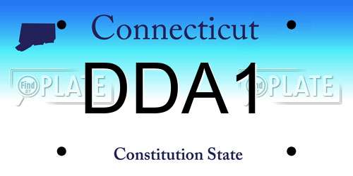 DDA1 Connecticut License Plate