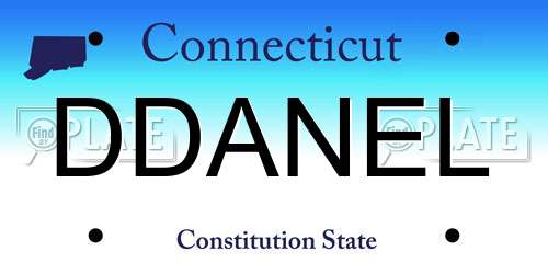 DDANEL Connecticut License Plate