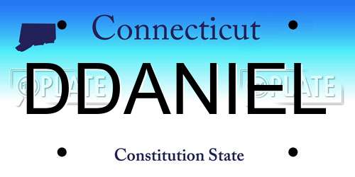 DDANIEL Connecticut License Plate
