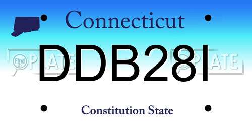 DDB28I Connecticut License Plate