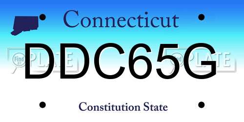DDC65G Connecticut License Plate