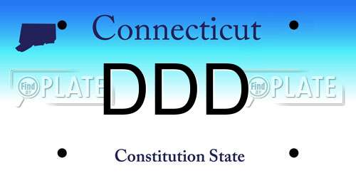 DDD Connecticut License Plate