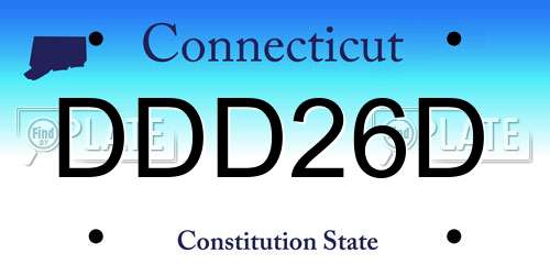 DDD26D Connecticut License Plate