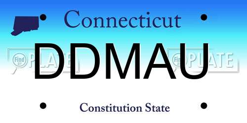 DDMAU Connecticut License Plate