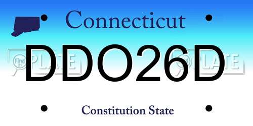 DDO26D Connecticut License Plate