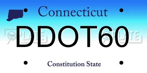 DDOT60 Connecticut License Plate
