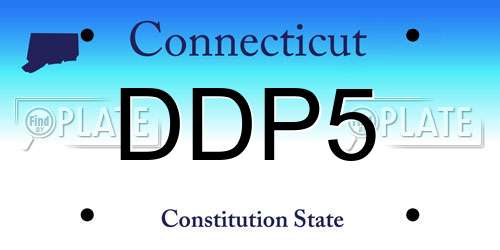DDP5 Connecticut License Plate