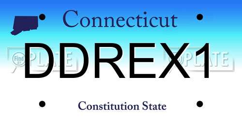 DDREX1 Connecticut License Plate