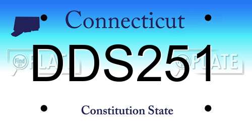 DDS251 Connecticut License Plate