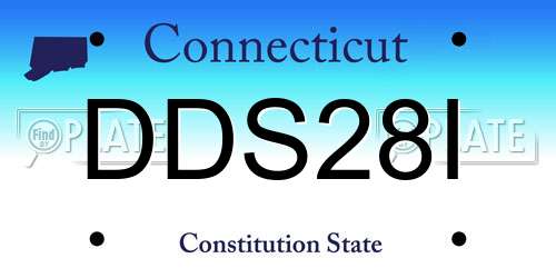 DDS28I Connecticut License Plate