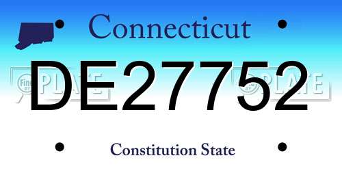 DE27752 Connecticut License Plate