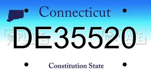 DE35520 Connecticut License Plate