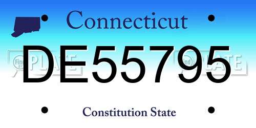 DE55795 Connecticut License Plate
