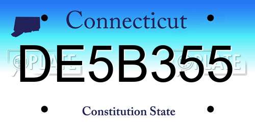 DE5B355 Connecticut License Plate