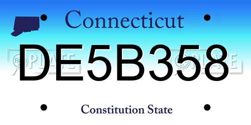 DE5B358 Connecticut License Plate
