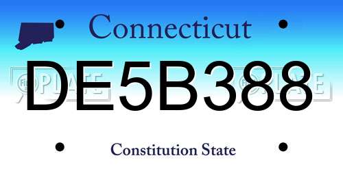 DE5B388 Connecticut License Plate