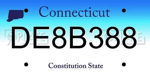 DE8B388 Connecticut License Plate