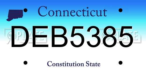 DEB5385 Connecticut License Plate