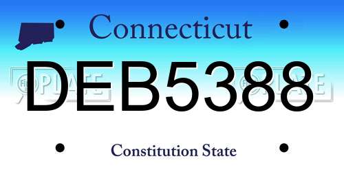 DEB5388 Connecticut License Plate