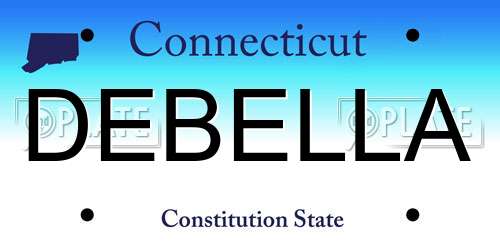 DEBELLA Connecticut License Plate