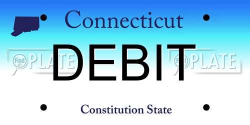 DEBIT Connecticut License Plate