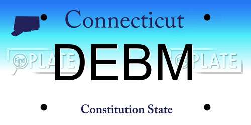 DEBM Connecticut License Plate