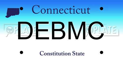 DEBMC Connecticut License Plate