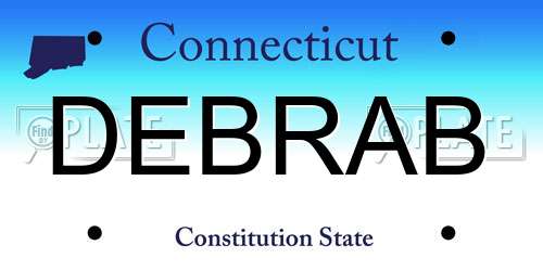 DEBRAB Connecticut License Plate