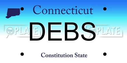 DEBS Connecticut License Plate