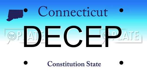 DECEP Connecticut License Plate