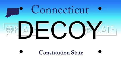 DECOY Connecticut License Plate