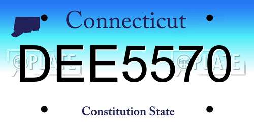 DEE5570 Connecticut License Plate