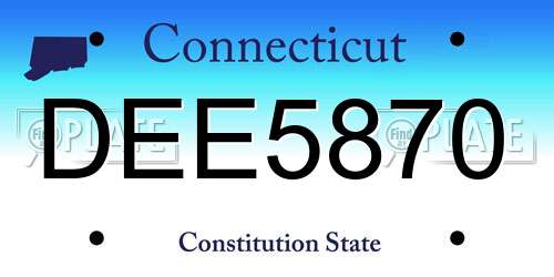 DEE5870 Connecticut License Plate