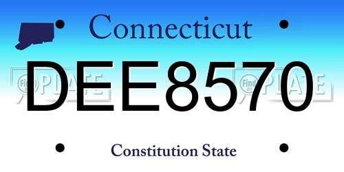 DEE8570 Connecticut License Plate