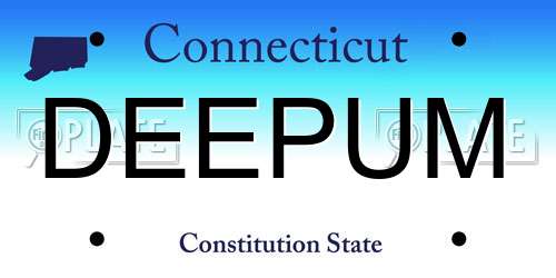 DEEPUM Connecticut License Plate