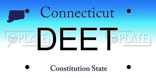 DEET Connecticut License Plate