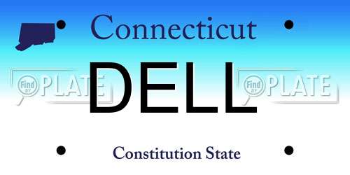 DELL Connecticut License Plate