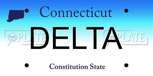 DELTA Connecticut License Plate