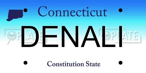DENALI Connecticut License Plate