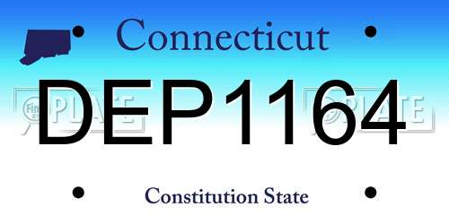 DEP1164 Connecticut License Plate